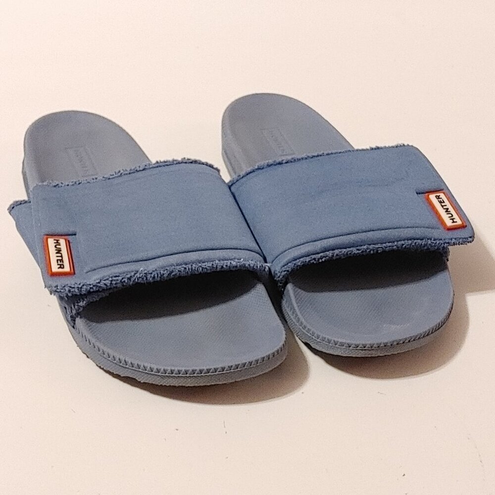 HUNTER Women's Original Adjustable Lightweight Slider BLUE Size 10 UK 8 EU 41